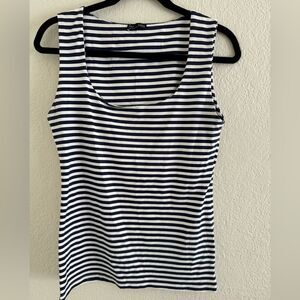 Zara Black and white Fitted Tank Top